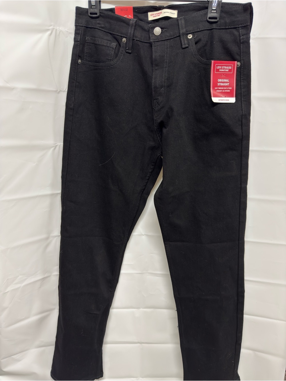 30x32 Levi's Men's Original Straight Jeans - Black A3